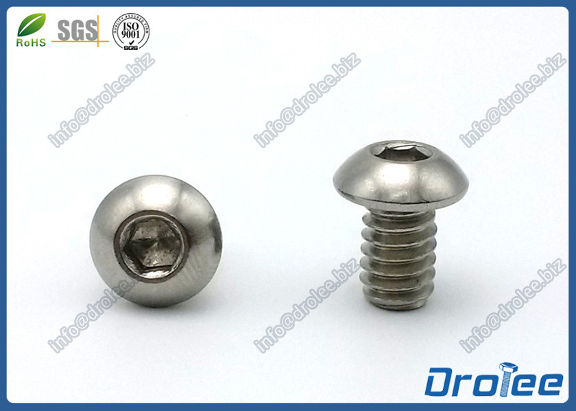 China ISO 7380 M5 x 10mm Stainless 316 Button Head Socket Cap Screw on sale