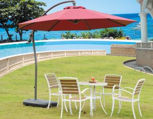 China Water Resistant Windproof Single / Double Patio Umbrella Free Standing Garden Parasols on sale