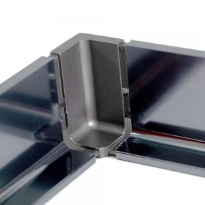 Black Aluminium Profile Handle Custom Furniture Hardware For Sliding Wardrobe Doors