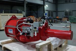 China Spring Return Scotch Yoke Type Pneumatic Actuator Nodular Cast Iron ISO9001:2015 Approved on sale
