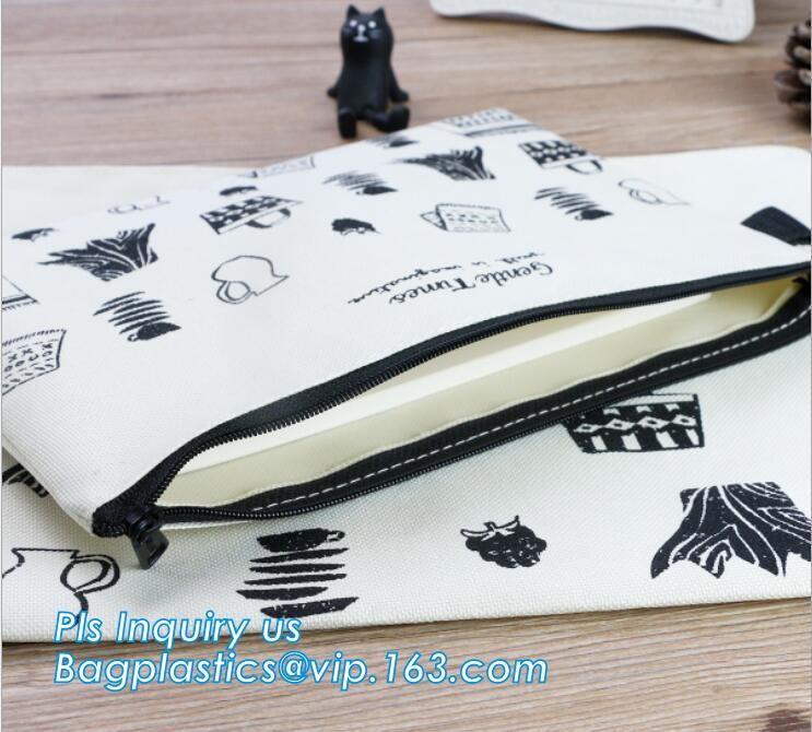 Best Pencil Case Cosmetic Bag Stationery Material School Supplies pencil box pen bag, zipper canvas pencil bag for students wholesale