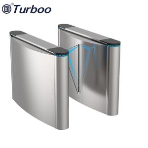 China Pedestrian Access Control Turnstile Flap Barrier Gate With Fingerprint Face Recognition on sale
