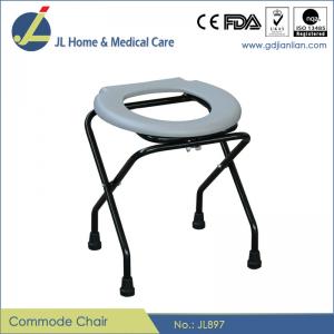 #JL897 – Simple Folding Steel Commode Chair