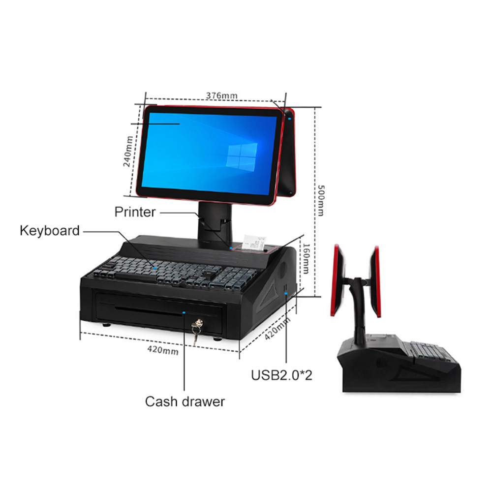 China 15.4 Inch Pos Billing Cashier Restaurant Window Touch Screen All In One Offline on sale