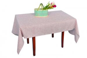Best 0.1mm - 0.3mm Thickness Checkered Table Cloth With Poly Viscose Fabric Material wholesale
