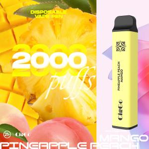 China 6.5ML 2000 Puffs Disposabel Pod Device 950Mah Pineapple Peach Mango on sale