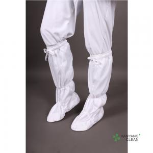 Best New Arrives Cleanroom Soft Sole Static Dissipative White With Stripe Antistatic ESD Knee Sock Boots wholesale
