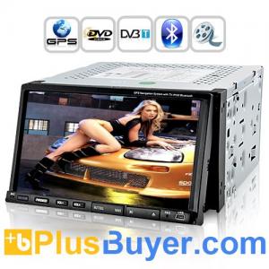 Mammoth - 7 Inch Touchscreen 2 DIN Car DVD with GPS, Bluetooth, DVB-T