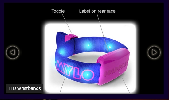 China radio controlled LED wristband for party or concert on sale