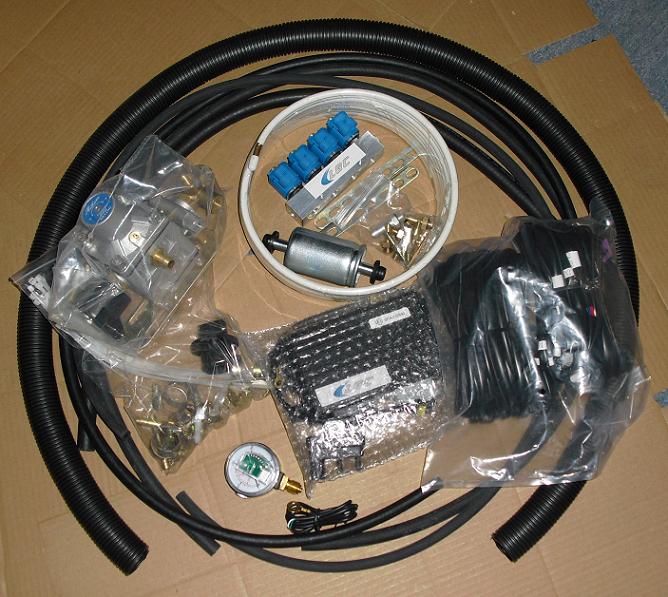 Methane CNG Sequential Injection System Conversion Kits for EFI gasoline car of 3 4cylinder Engines