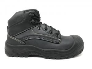 Best Calfskin Leather Industrial Work Shoes , Black Steel Toe Shoes For Men wholesale