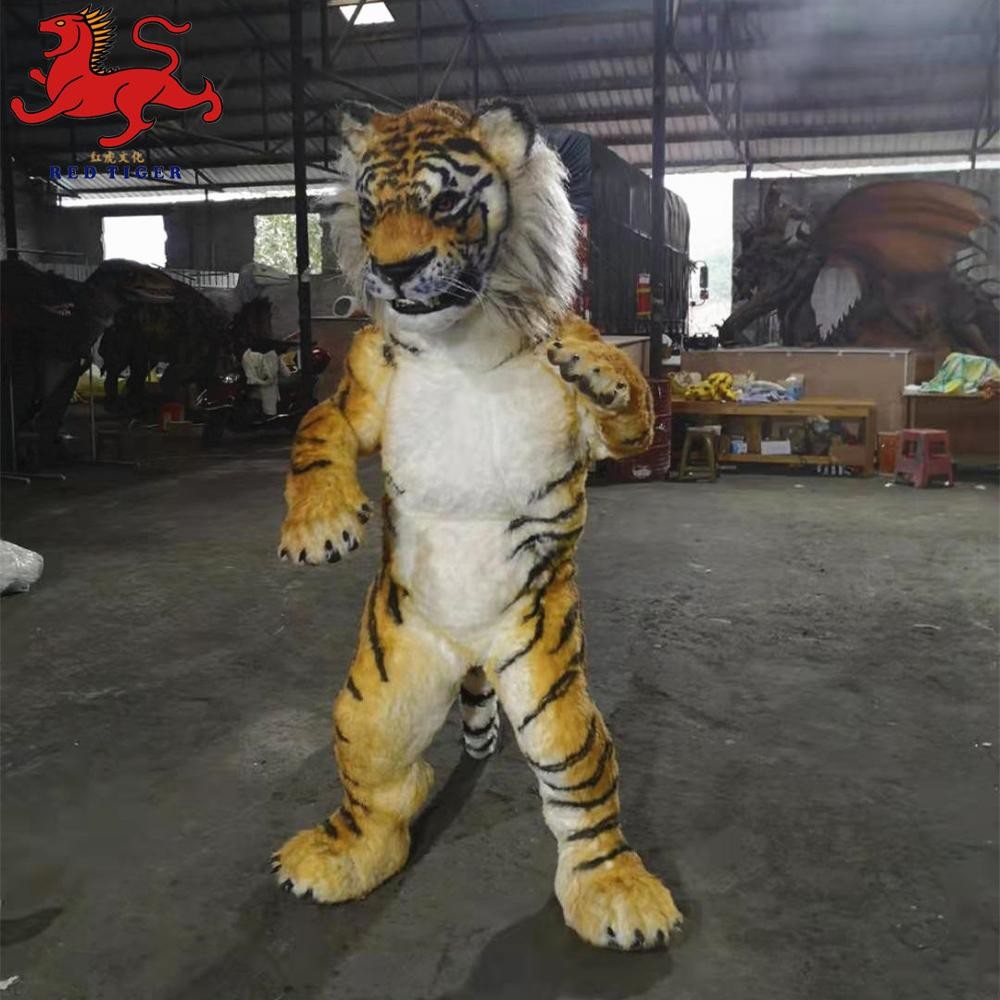 China Performance Ealistic Adult Tiger Costume Youth Age Size Customized on sale