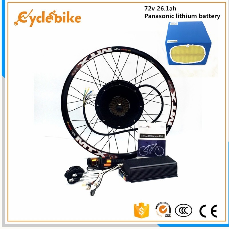 China Brushless Gearless Mountain Bike Electric Conversion Kit 3000w 48-72v 25-60km/H on sale