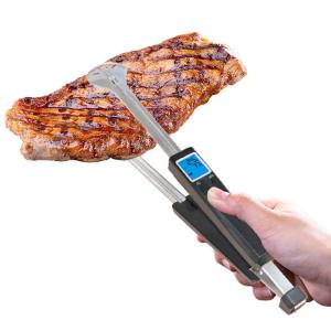 Best 43cm*6cm*6cm BBQ Stainless Steel Food Tong With Thermometer wholesale