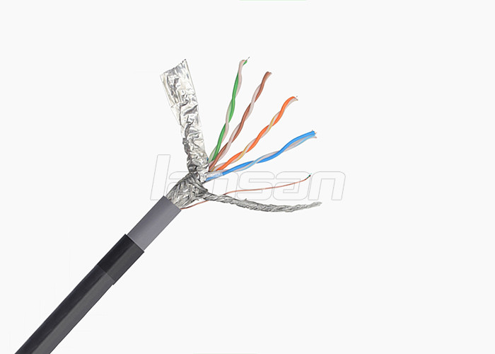 China Solid Cords UTP FTP 0.48mm 0.511mm Cat5e Network Cable HDPE on sale