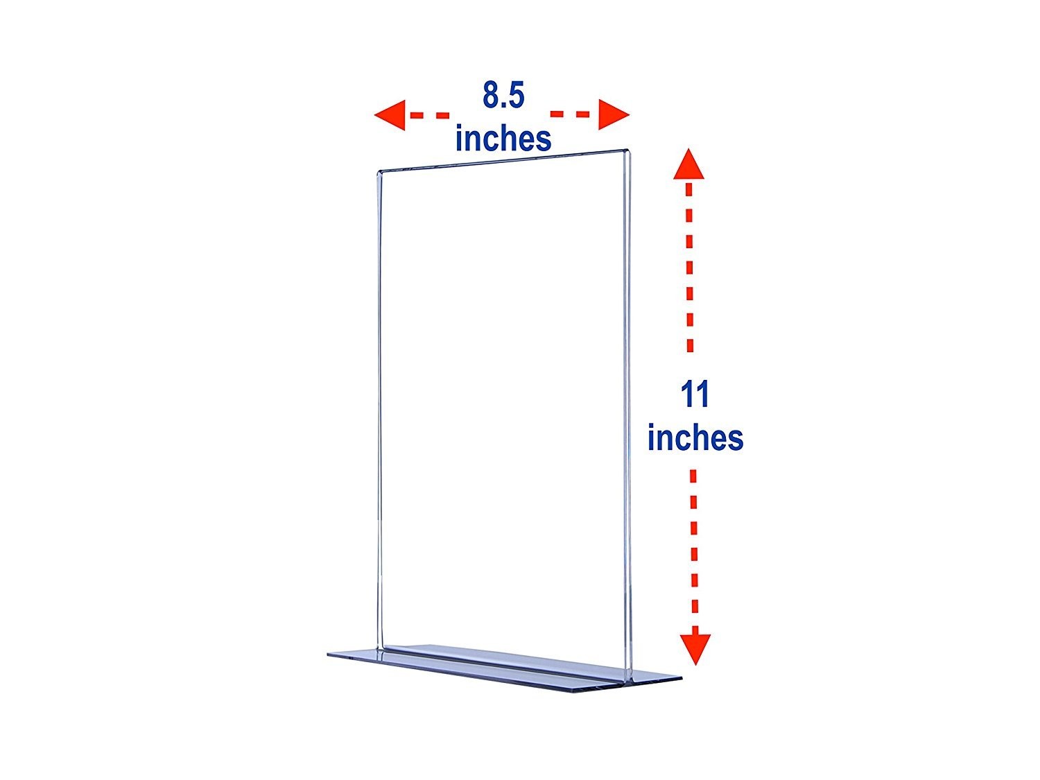 Best ODM Waterproof T Shape Acrylic Stand , Plastic Sign Holder 8.5 X 11 wholesale