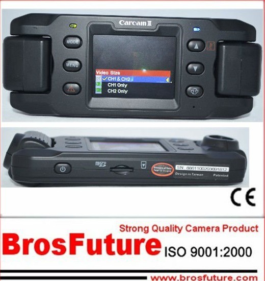 Best GPS Car DVR Recorder / G-sensor SOS Car DVR with Dual Cameras 30fps wholesale