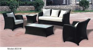 5-piece outdoor rattan Wicker classic high back sofa with end table -9031