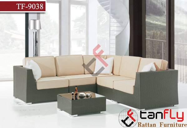 China TF-9038 modern wicker rattan furniture sofa on sale