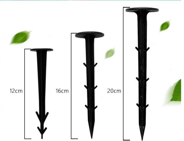 Cheap Black Plastic Garden Pins , L16 Cm Uv Stabilised Rot Proof Weed Control Plastic Landscape Staples for sale