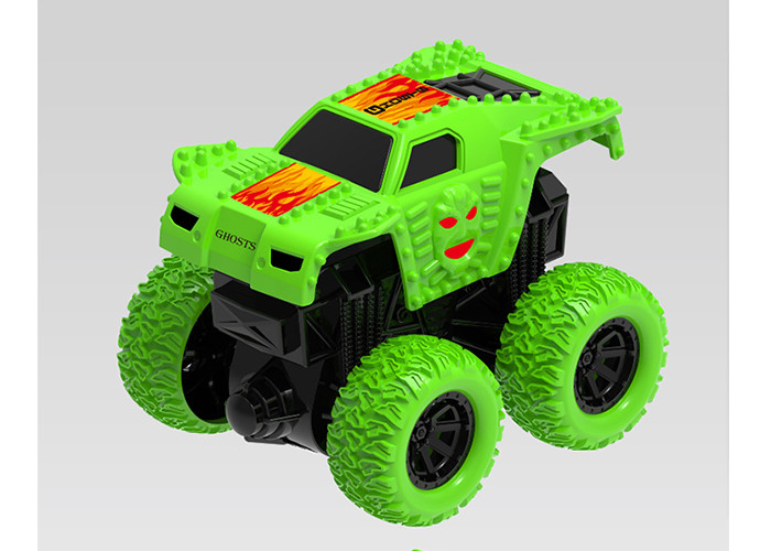China Mini Pull Back Monster Trucks Children's Play Toys Friction Vehicle Big Wheels on sale