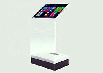 Cheap 30" Interactive Hologram Advertising Display Transparent Touch Foil Kiosk for sale
