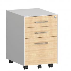 China Wooden Front Chrome Plating Handle BBF 3 Drawer Pedestal Cabinet For Filling on sale