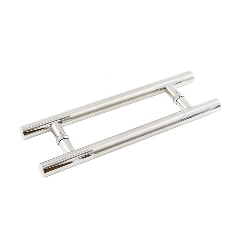China Stainless Steel Pull Door Handle For Glass Door H Shape 38mm 32mm 25mm Dia on sale