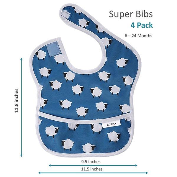11.81" Newborn Baby Bibs , ISO9001 Waterproof Bibs For Babies