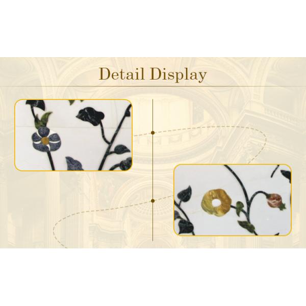 Marble Medallion water jet pattern Design Modern Flower Pattern Marble Water Jet Designs For Indoor Floor Decor