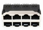 2 * N Multiple RJ45 Sockets Right Angle For Data And Signal Transmissions