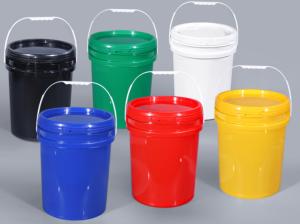 China Stackable And Space Saving 5 Gallon Plastic Buckets With Handle on sale