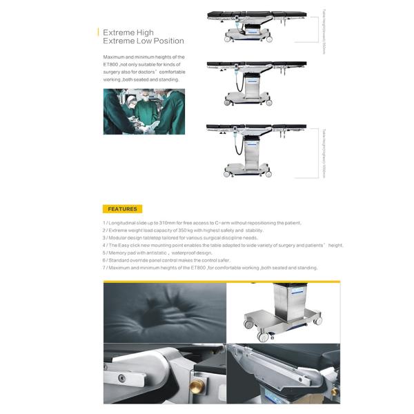 electric hydraulic C-arm use operating table surgical bed table