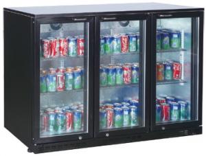 China 3 Glass Door Back Bar Under Counter Refrigerator With Hinged Swing Door on sale