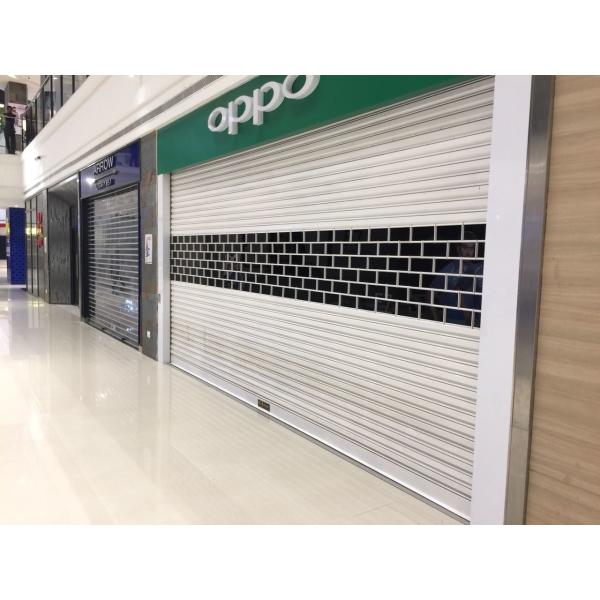 Automatic Punche Metal Roller Shutter Door / Custom Industrial Rolling Shutter
