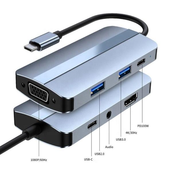 Cheap 11 In 1 USB-C Hub Type-C To HDMI USB3.0 USB2.0 SD TF Adapter Hub with Card Reader for sale