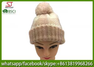 Best Chinese manufactuer skully pompom winter knitting hat cap 88g 21*23cm 100%Acrylic keep warm wholesale