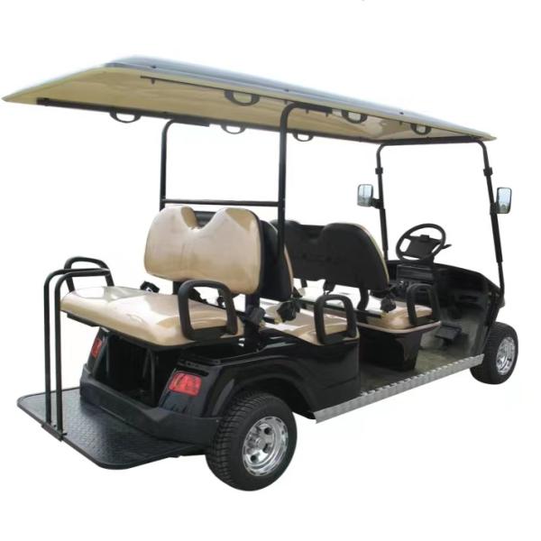 4 6 Seater Lithium Ion EV Global Golf Carts With 40 Mph Power Steering Foldable Seat LCD Headlight LED Screen