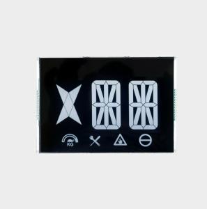 China Stn 24 Pin 16 Segment Lcd Display VA Negative With White Digits And Metal Pins on sale