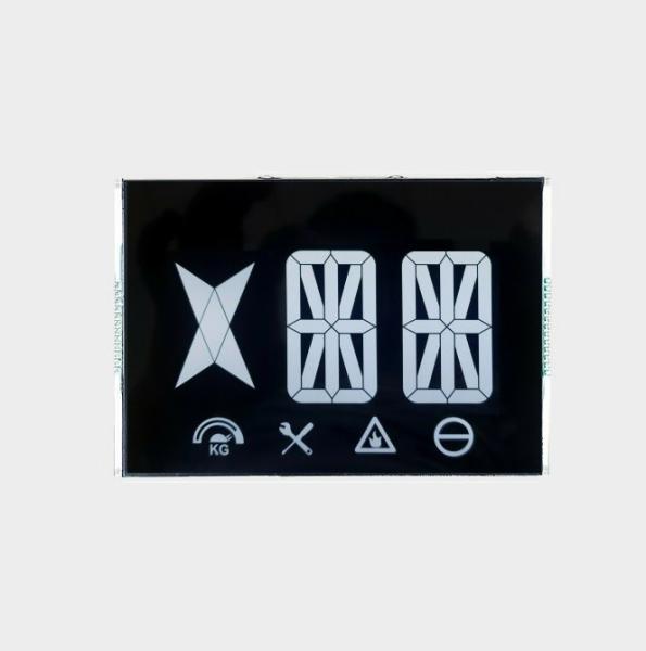 Cheap Stn 24 Pin 16 Segment Lcd Display VA Negative With White Digits And Metal Pins for sale