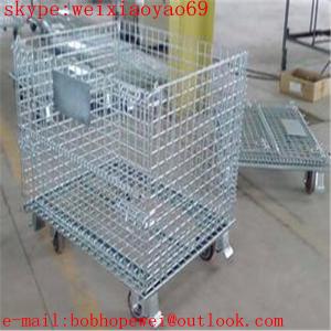 Best galvanized wire mesh container/stackable storage bins/metal storage containers/ galvanized treatment storage cabinets wholesale