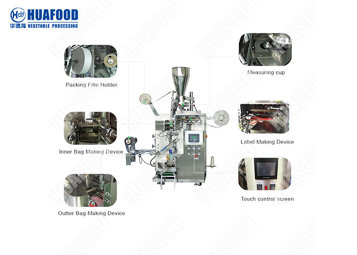 15g Tea Bag Packing Machine With String And Outer Bag