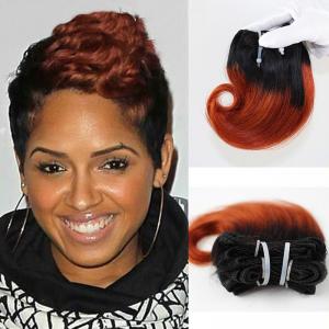 Best Short Hair Indian Human Hair Ombre Color Snail Curl Hair Weaves wholesale