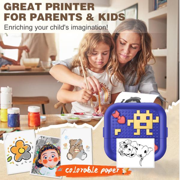 Portable Inkless Thermal Mini Printer Sticker For Receipt Journal Memo