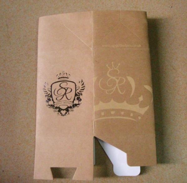 Custom design recycle eco-friendly kraft paper gift box with bottom lock