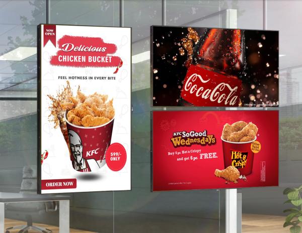 Cheap LCD Screen For Shop Window , LCD Window Display Smart Signages With Adjustable Brightness for sale