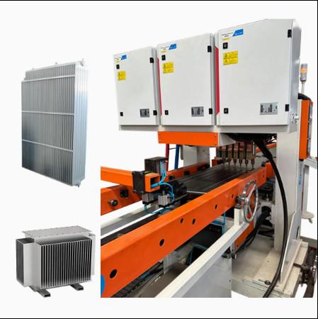 Cheap Transformer Radiator Fin Production Line PLC Control Steel Panel Radiator Production Line High Automation With Servo Motors Multi-head Gantry Spot Welding for sale