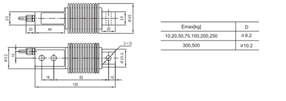 Bellow Load Cell IN-35501 0.5 Ton bellow Force Tester Alloy Steel weight sensor C3 2mv/v