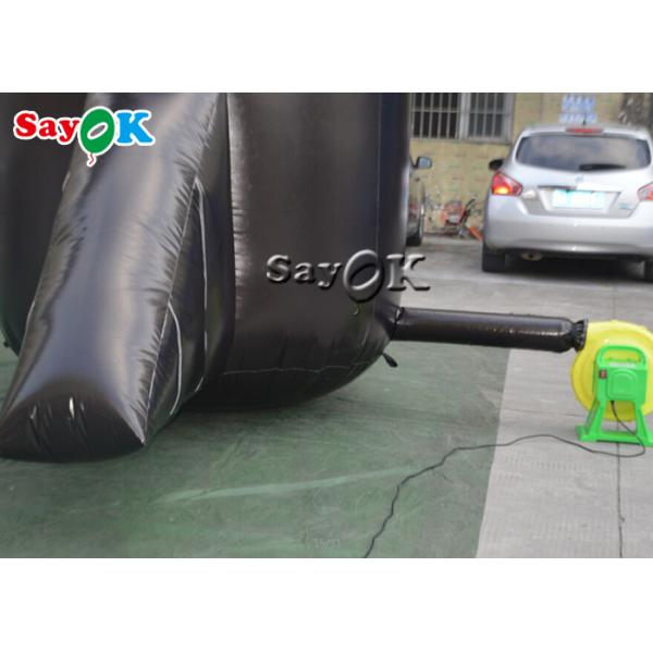 Inflatable Start Line Black PVC Tarpaulin Inflatable Entrance Arch For Park Supermarket