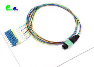 Best MTP Trunk Cable 9 / 125μm 8F MTP Male - LC UPC 0.9mm Fiber Optic Patch Cable 30cm SM LSZH Elite Type A wholesale